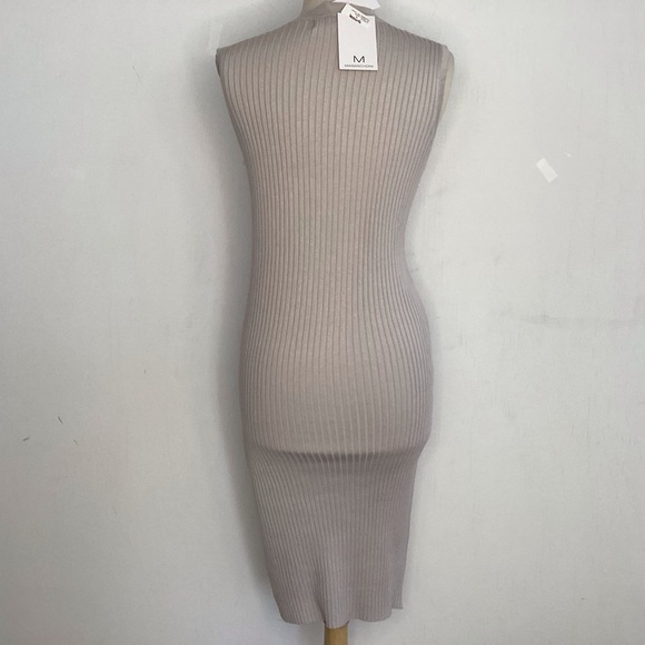 Mangaschoni 2 piece ribbed knit bodycom sheath dress/long openfront duster M NWT - Picture 7 of 12